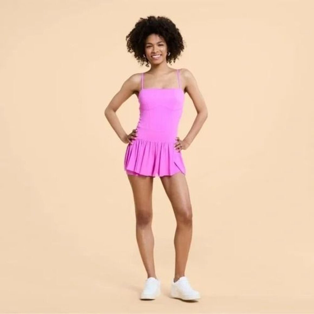 Blogilates Barre Activewear Romper - - Purple Tennis Dress - Womens XL - NEW